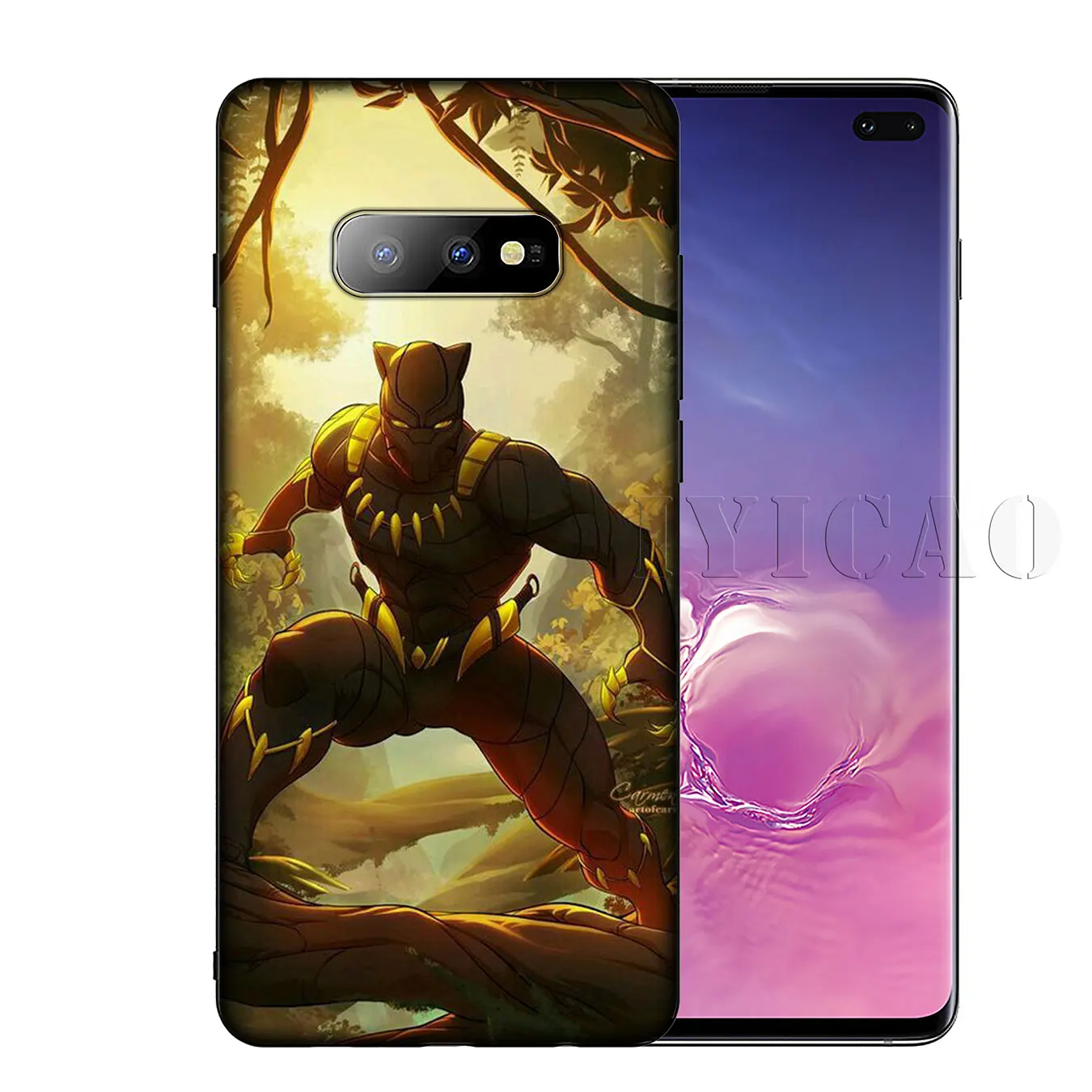 IYICAO Черная пантера Marvel Мягкий силиконовый чехол для телефона Samsung Galaxy S20 Ultra S10 Lite S9