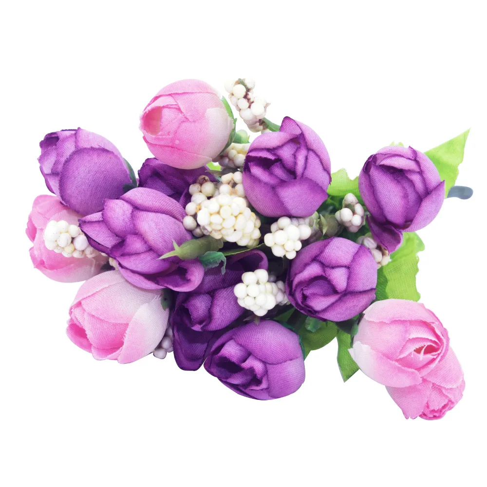 15 цветов розы искусственные цветы домашнее украшение для стола сделай сам ваза