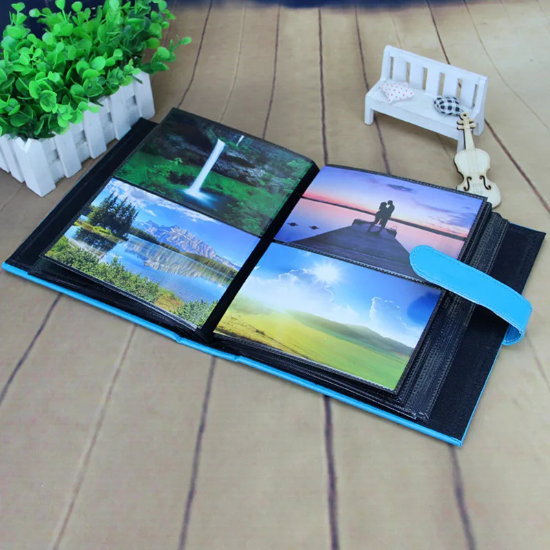 6 дюймов 4R PU Обложка DIY Подарочная коробка фотоальбом 4 цвета альбом для