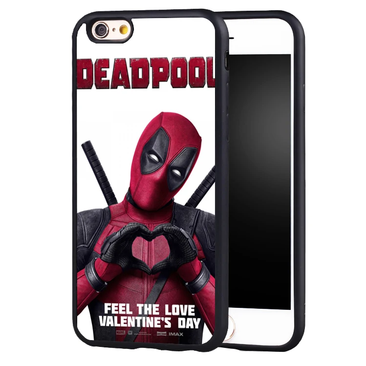 Супергероев Marvel Дэдпул мягкий силиконовый защитный чехол для iPhone X 8 7 плюс 6 S 5 5S SE |