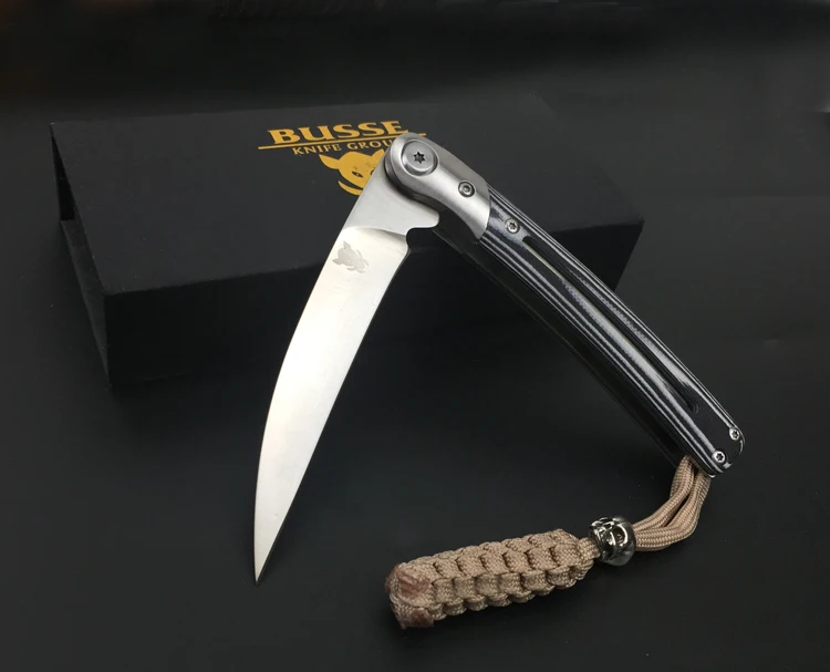 Busse D2 стали Тактический нож складной кемпинг выживания Ножи Охотничьи карманный