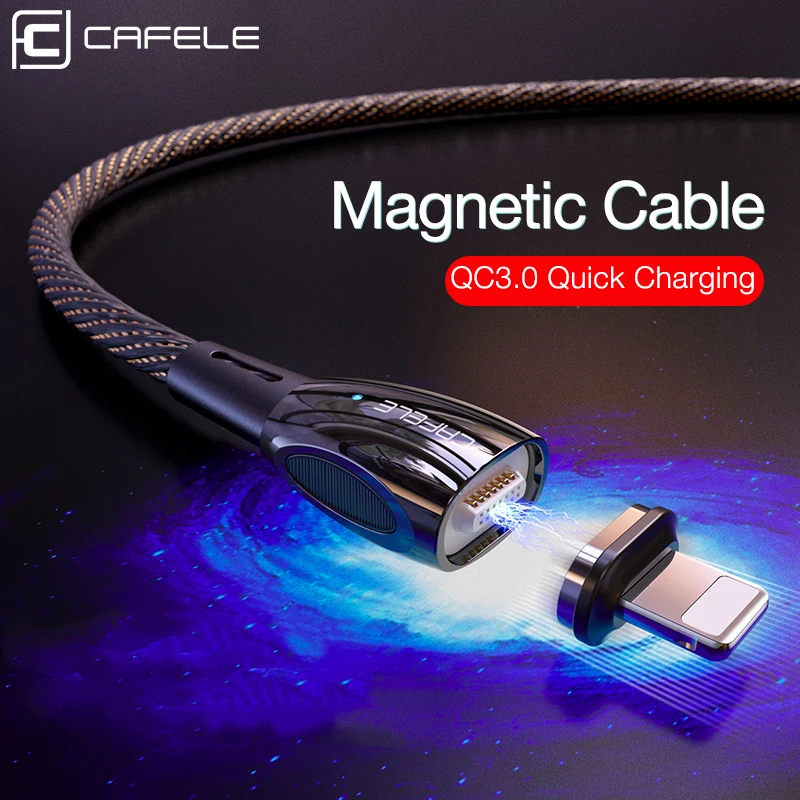 CAFELE QC3.0 Магнитный usb-кабель и синхронизация данных быстрое зарядное устройство type C Micro USB кабель для iPhone 11 pro max huawei samsung Xiaomi