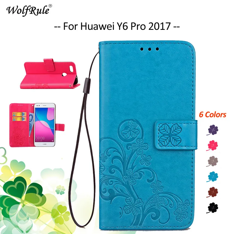 Чехол для Huawei Y6 Pro 2017 флип чехол из искусственной кожи с отделением карт кошелек