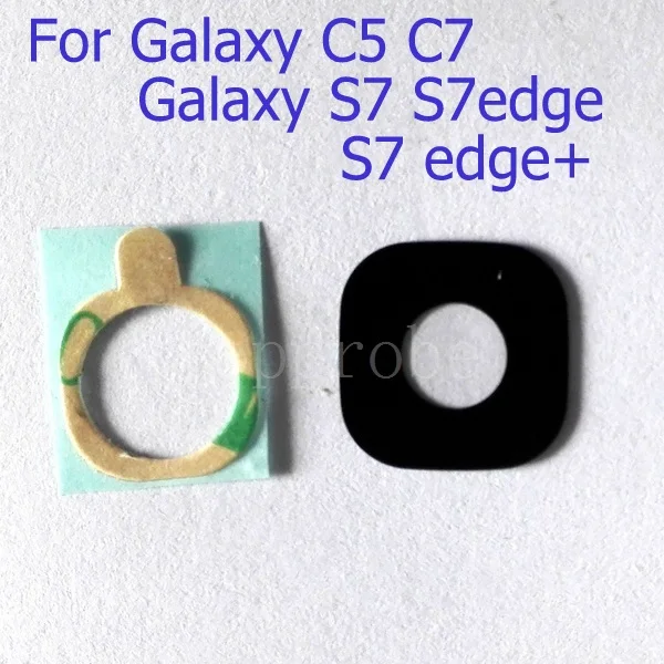for s7 Задняя крышка для объектива камеры для samsung Galaxy s3 s4 s5 s5 s7 c5 c7 s7edge s7edge+ Сзади прозрачная стеклянная защитная крышка объектива модуль+ 3M клейкой ленты - Цвет: for s7