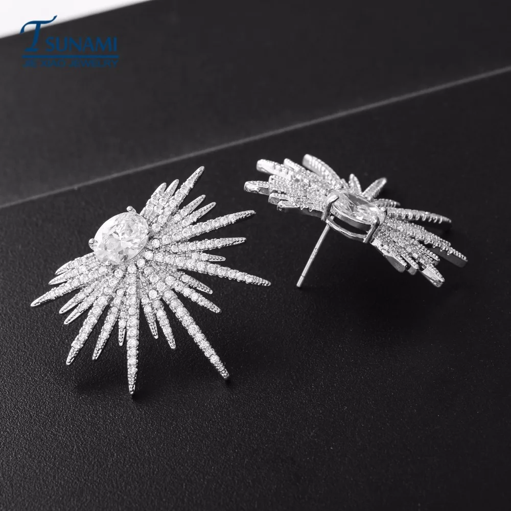 Высокое качество Делюкс Дэн миниатюрный набор циркон серьги на свадебную