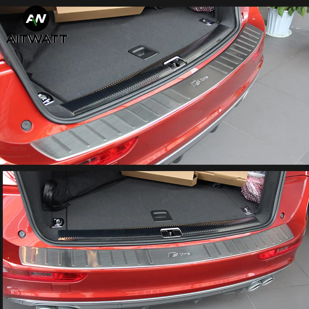 Подходит для Audi Q5 2009 2010 2011 2012 2013 2014 2015 2016 внешний задний бампер из нержавеющей