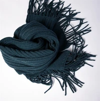 100goat cashmere clip yarn thick knit women fashion striped long tassels scarfs shawl pashmina 70x200cm grey green 2color