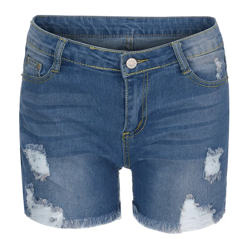 2019 плюс размер джинсовые шорты повседневные обтягивающие хлопковые средней