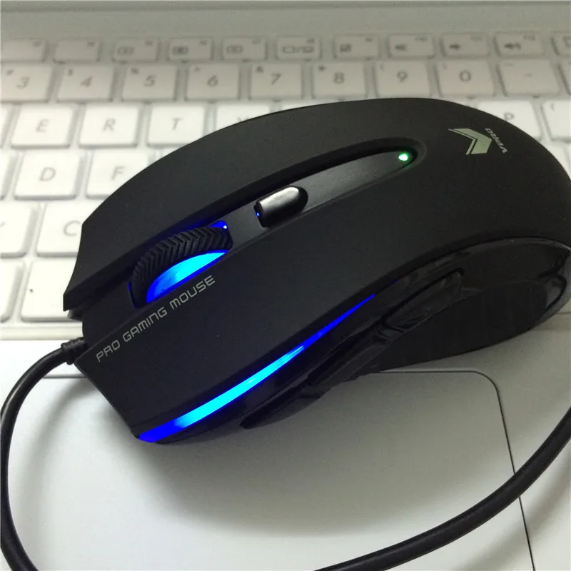 Оригинальная игровая мышь Rapoo V300C профессиональная оптическая Проводная USB LED 7