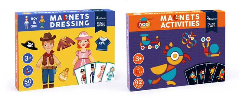 MiDeer Магнитный пазл, игрушки для детей, развивающие игрушки, дорожное оформление лица, игровой набор, забавные многоразовые наклейки для детей, художественный проект, подарок