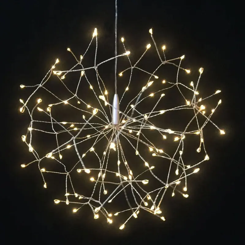 150 светодиодов Starburst медная световая гирлянда с питанием от аккумулятора DIY