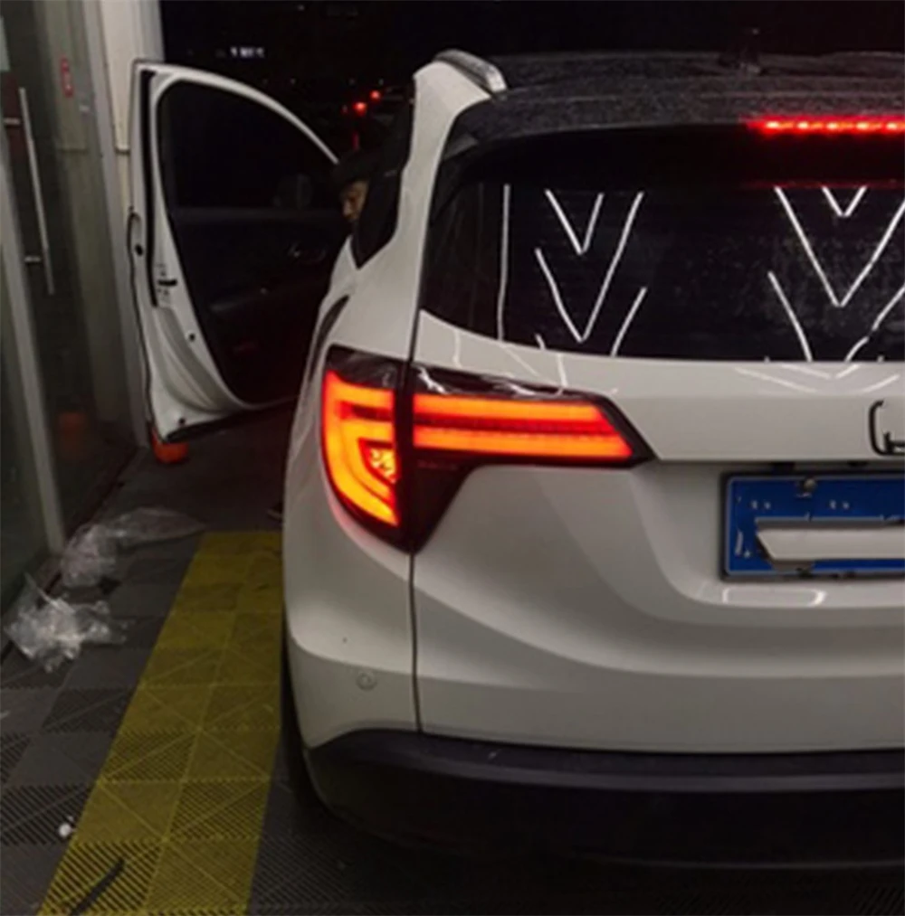 2 шт. автомобиль динамический сигнал поворота Хвост светильник s для Honda вариабельности сердечного ритма HR-V хвост светильник светодиодный фонарь светильник задний фонарь привод+ тормоз+ сигнала