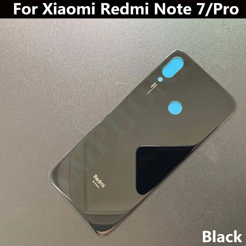 Стеклянная крышка батареи чехол запасные части для Xiaomi Redmi Note 7/Pro батарея задняя панель Крышка корпуса телефона