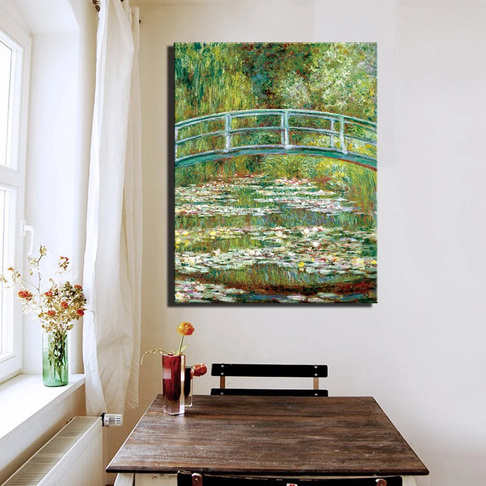 Monet водяная Лилия пруд Масляные картины печать на холсте для гостиной настенные