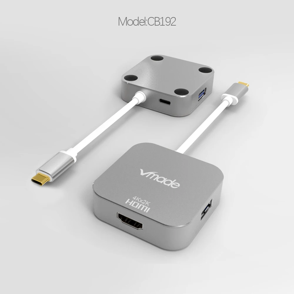 Type C 4 в 1 Thunderbolt 3 концентратор USB type C к HDMI 4K адаптер USB-C концентратор док-станция с тип-c питания для samsung S8 MacBook Pro