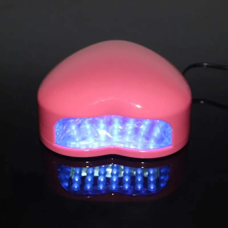 

1PCS 3W 220V Portable LED Lamp Nail Dryer Nail Art Lamp Gel Polish Dryer UV Light Kit Heart Shaped Nail Art Tools
