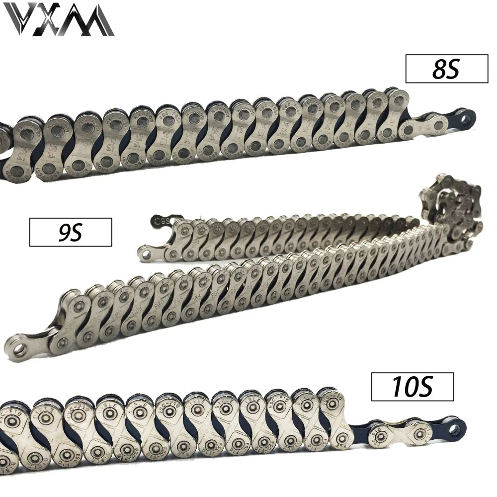 

Цепь VXM велосипедная со стальным покрытием, 9/10 скоростей, 116 звеньев