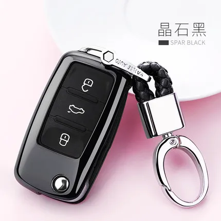 TPU Car Key Case For Volkswagen VW Passat Golf Jetta Bora Polo Sagitar Tiguan Auto Bag Cover Protector with Chain | Автомобили и