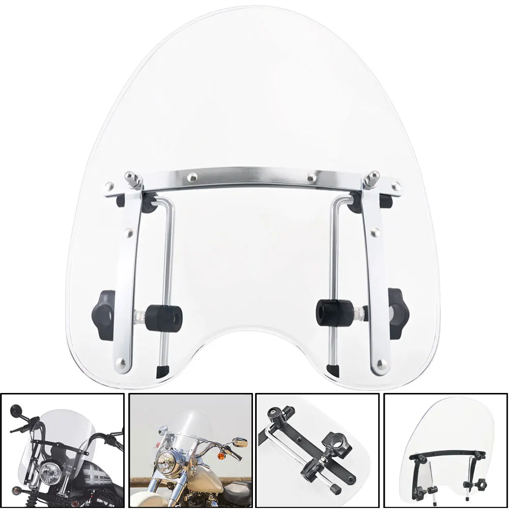 19 &quotx 17&quot Moto посадка лобового стекла для Harley Crusier Honda Shadow Spirit Sabre ACE Aero 1100 VLX 600 RS 750