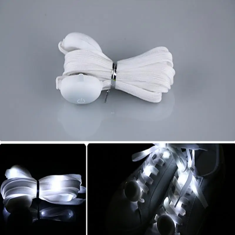 Горячие светодиодные шнурки для спортивной обуви светящиеся Круглые Светящиеся