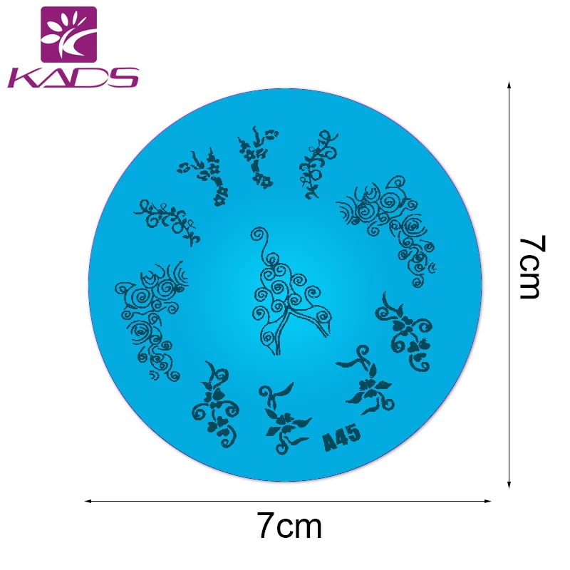 KADS A45 Мода Серии Стали Ногтей Штамп Штамповка Изображения Plate Печати Nail Art Шаблона