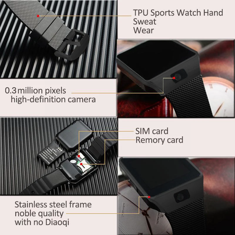 DZ09 часы Смарт-часы для мужчин SIM TF карта Bluetooth напоминание Мода Бизнес Спорт для женщин часы Android IOS