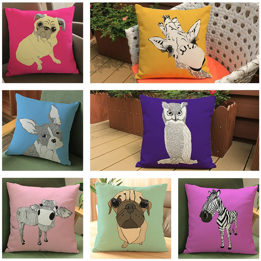 Декоративная подушка для офиса Piaochuang в виде абстрактного животного|sofa cushions and