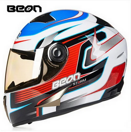 EUR ECE moto rcycle шлем BEON B-500 windstorm внедорожный самокат мото rbike moto cross moto rcycles шлемы dirt bike руля - Цвет: white blue windstorm