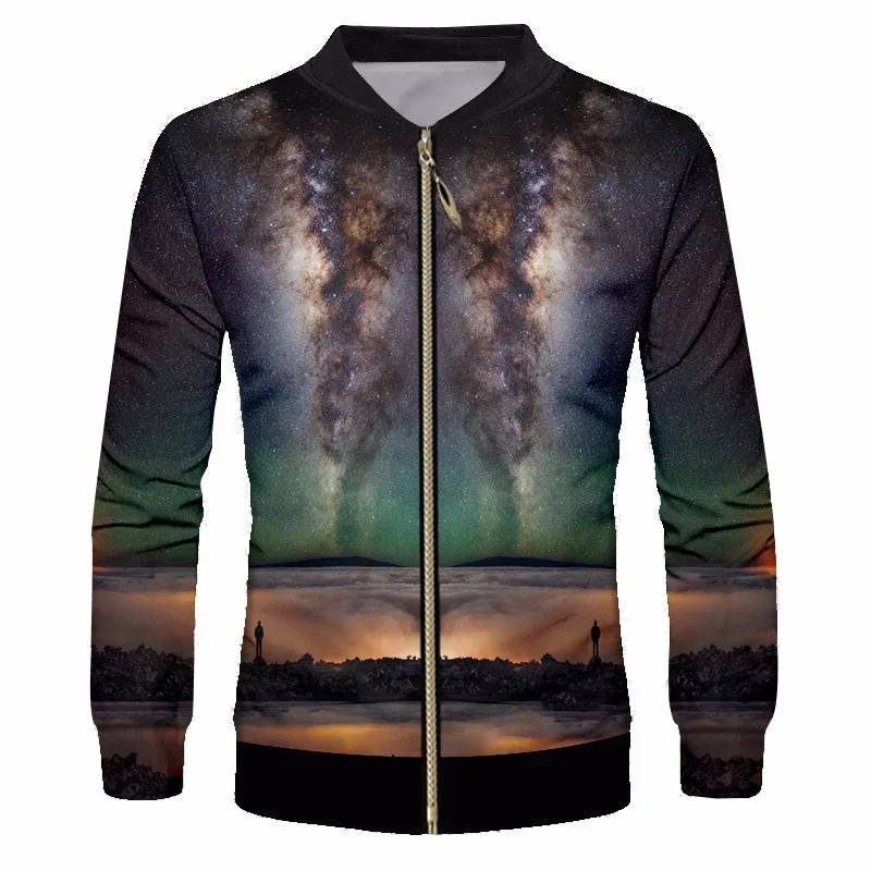 Мужские повседневные куртки OGKB Модная приталенная куртка с объемным 3d принтом