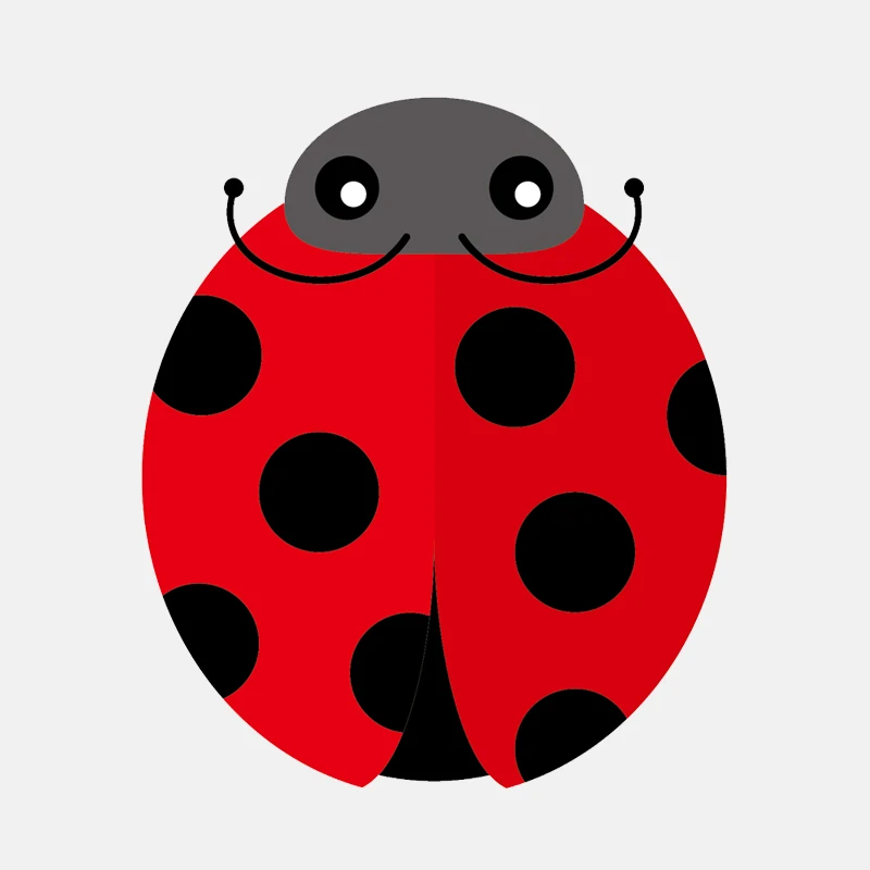 

YJZT 10.7CM*12.6CM Stylish Cute Summer Ladybug PVC Motorcycle Car Sticker 11-00855
