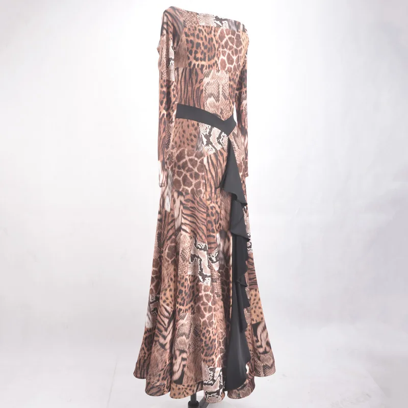 New Leopard ballroom dance competition dress dance ballroom waltz dresses standard dance dress women ballroom dress