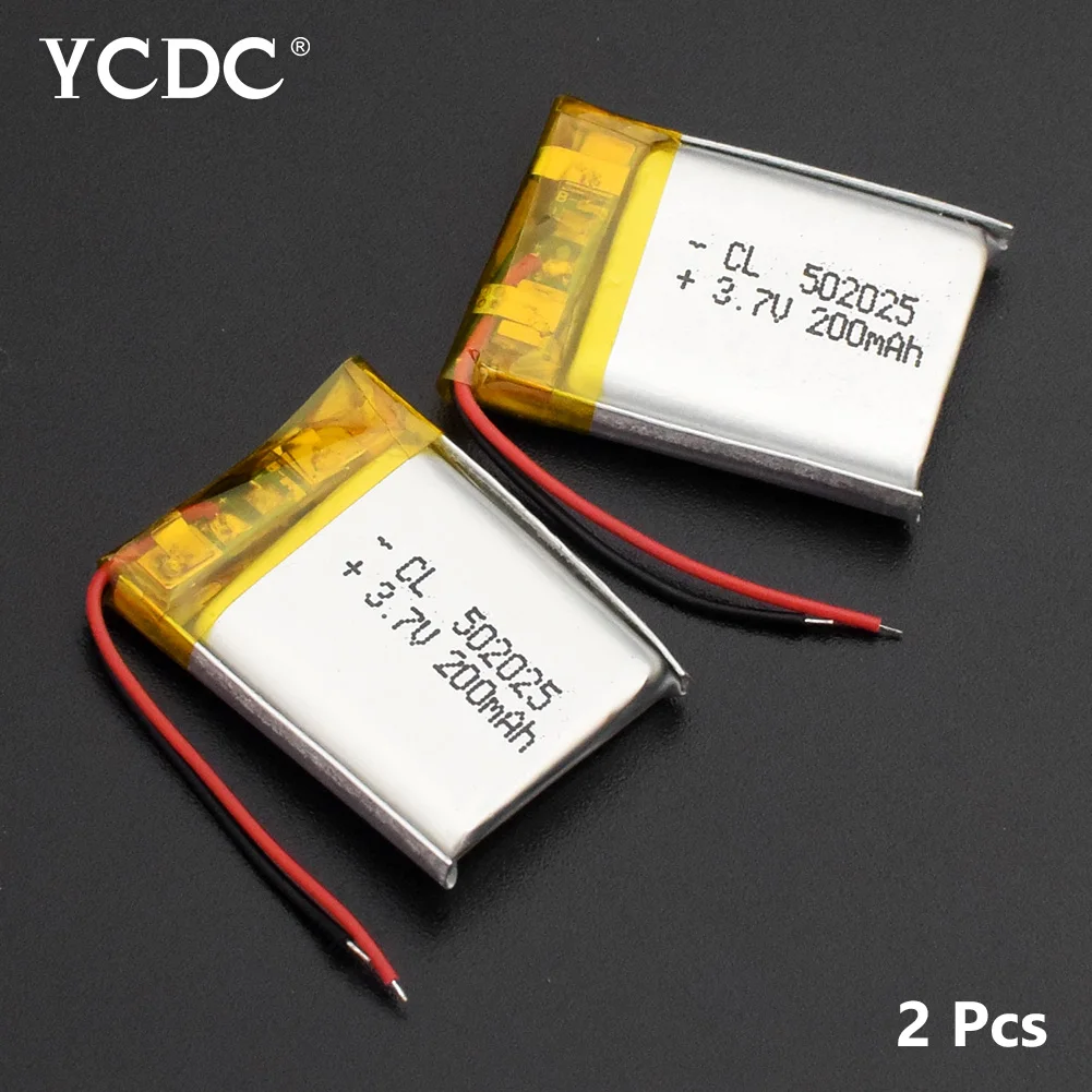 YCDC 2 шт 502025 3,7 V 200mAh литий-ионная батарея Замена для gps MP3 диктофона