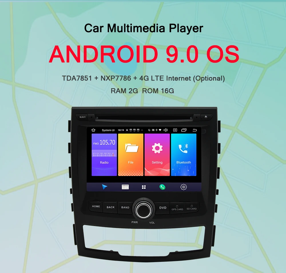 AUTOTOP 2 Din Android 9,0 Автомагнитола для Ssangyong Korando 2011-2013 Автомобильный мультимедийный плеер стерео радио головное устройство 4G RDS Bluetooth