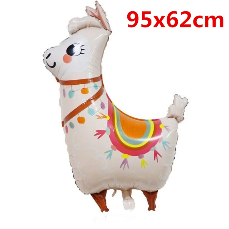 6 OurWarm Llama День Рождения украшения мультфильм животных фольга Гелиевый шар Альпака кактус торт Топпер бумажный баннер подарочные пакеты - Цвет: 6