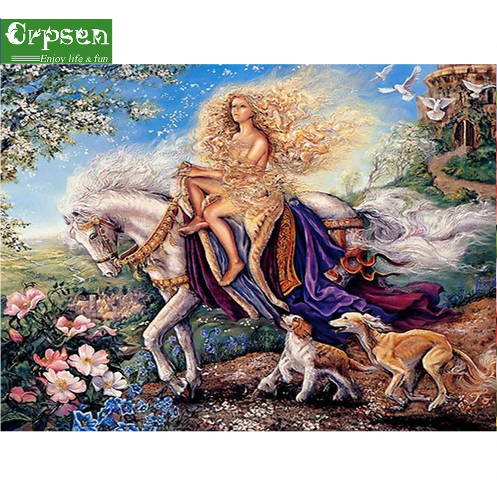 Алмазная живопись 5D сделай сам вышивка квадрат собака и девочка украшение для