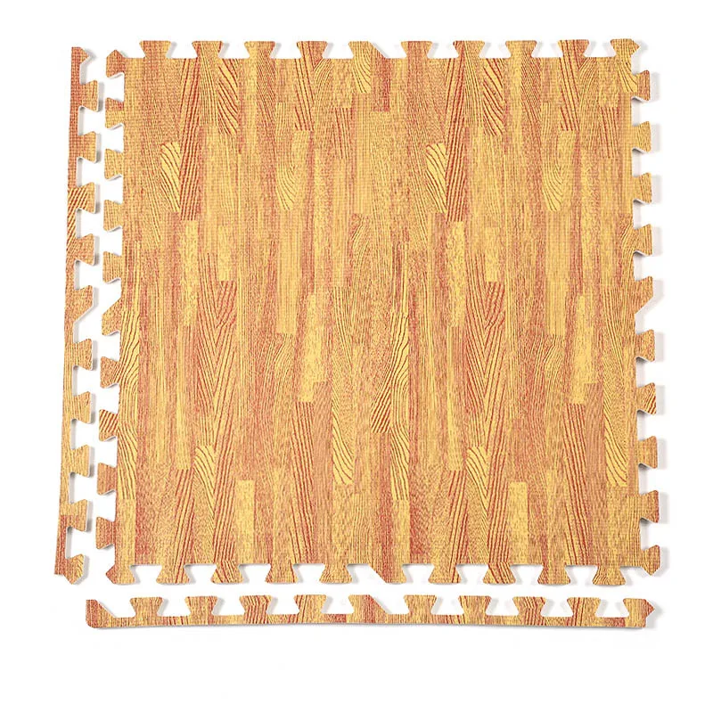 Light wood grain Деревянный коврик из пеноматериала Детская мозаика ползающий коврик для дома, спальни, магазина татами, гостиной, детский утепленный коврик для лазания - Color: Light wood grain