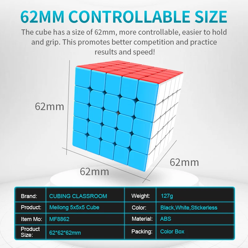 Новый MoYu 5x5x5 cubing класс meilong магический скоростной кубик stickerless профессиональные