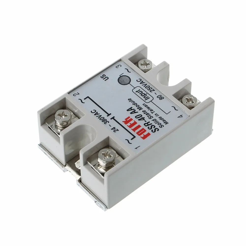 Твердотельный релейный модуль SSR 40AA 40A 250V 3 32V DC вход 24 380VAC выходные источники