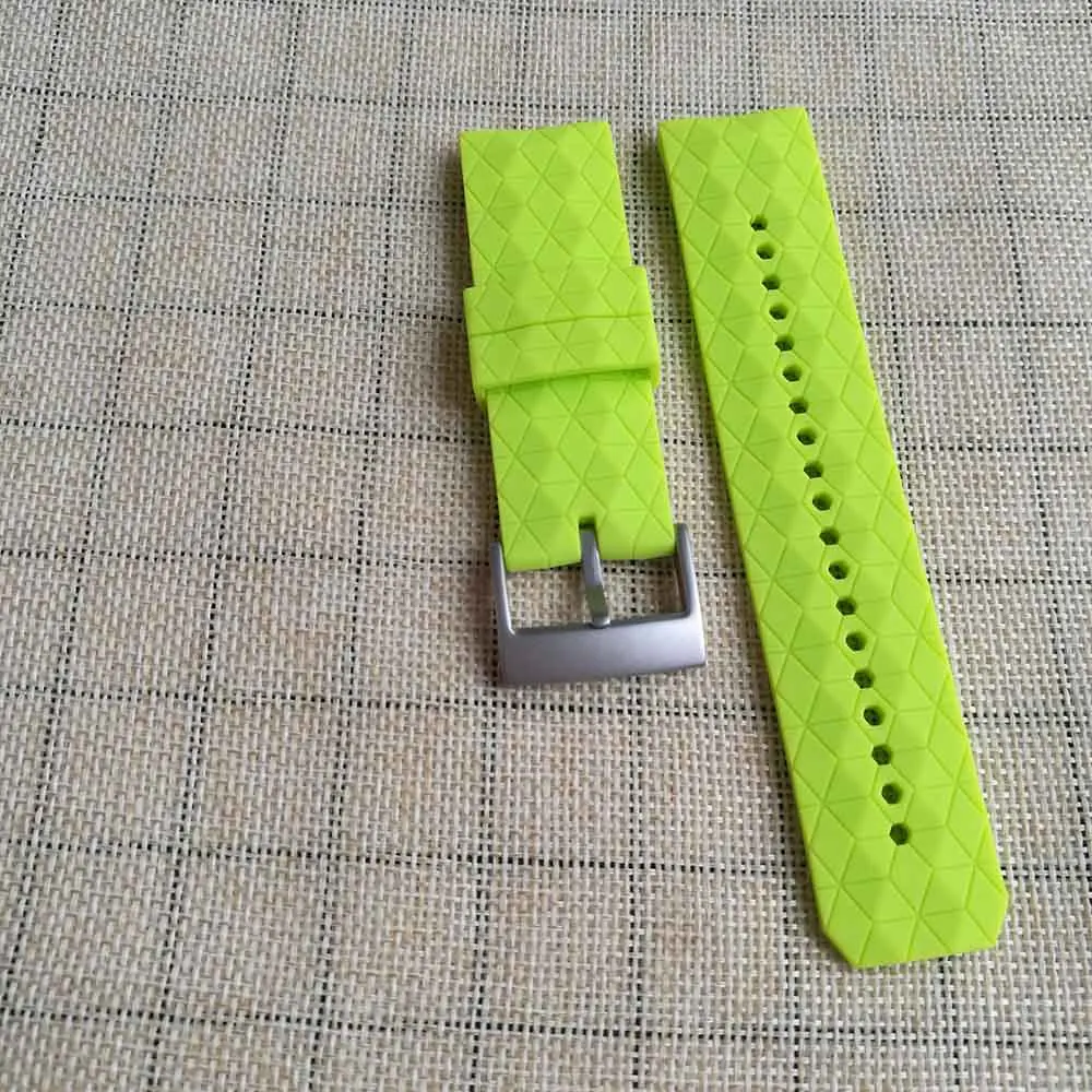 lime Silver buckle Сменный силиконовый ремешок для наручных часов Suunto Spartan Sport Wrist hr Baro/для Suunto 9 Baro Watch - Цвет ремешка: lime Silver buckle