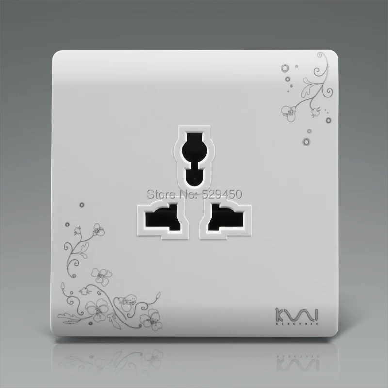 COSWALL модная универсальная настенная электрическая розетка с 3 отверстиями