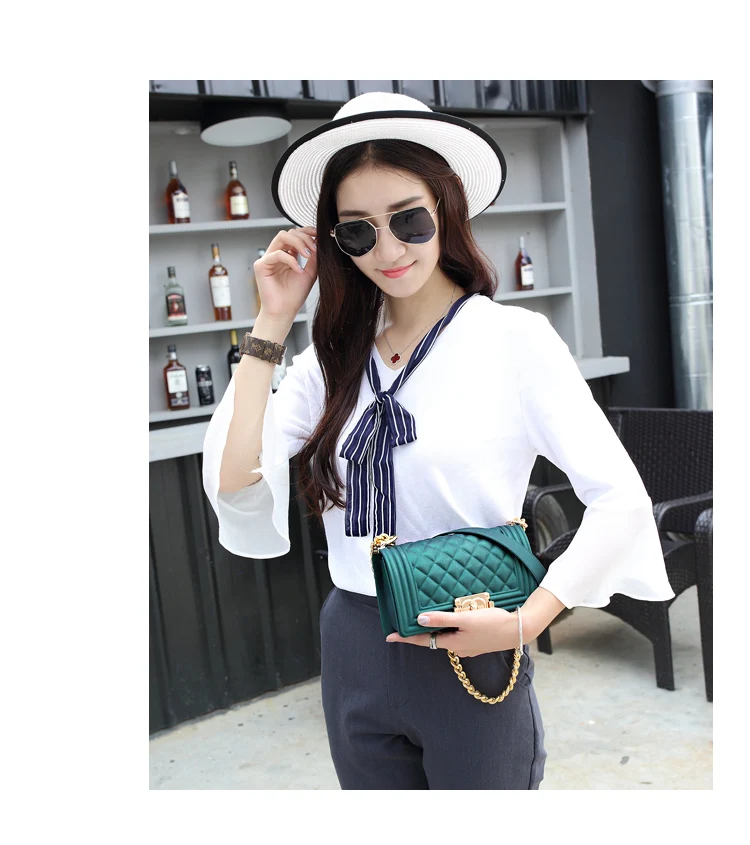 2017 девушки избранные летние брендовые модные Дизайн матовая желе сумка