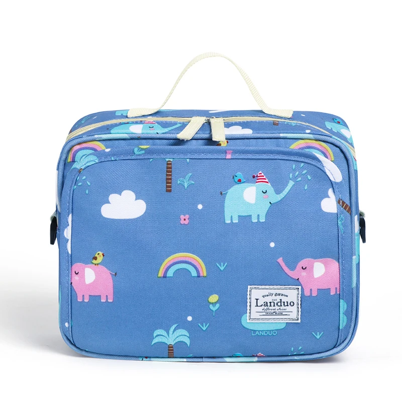 Land mommy сумки для подгузников Мумия мультфильм сумки на плечо коляска Muiti-функциональный Пеленальный Коврик для хранения подгузников сумки MPB94