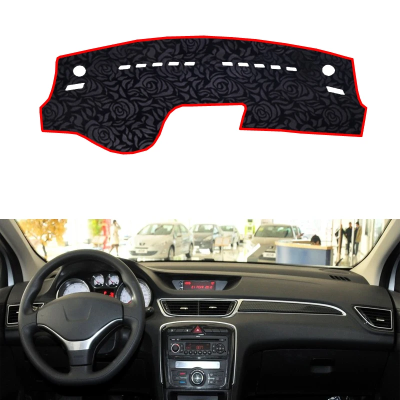 Новейший Рисунок розы Нескользящая крышка приборной панели автомобиля