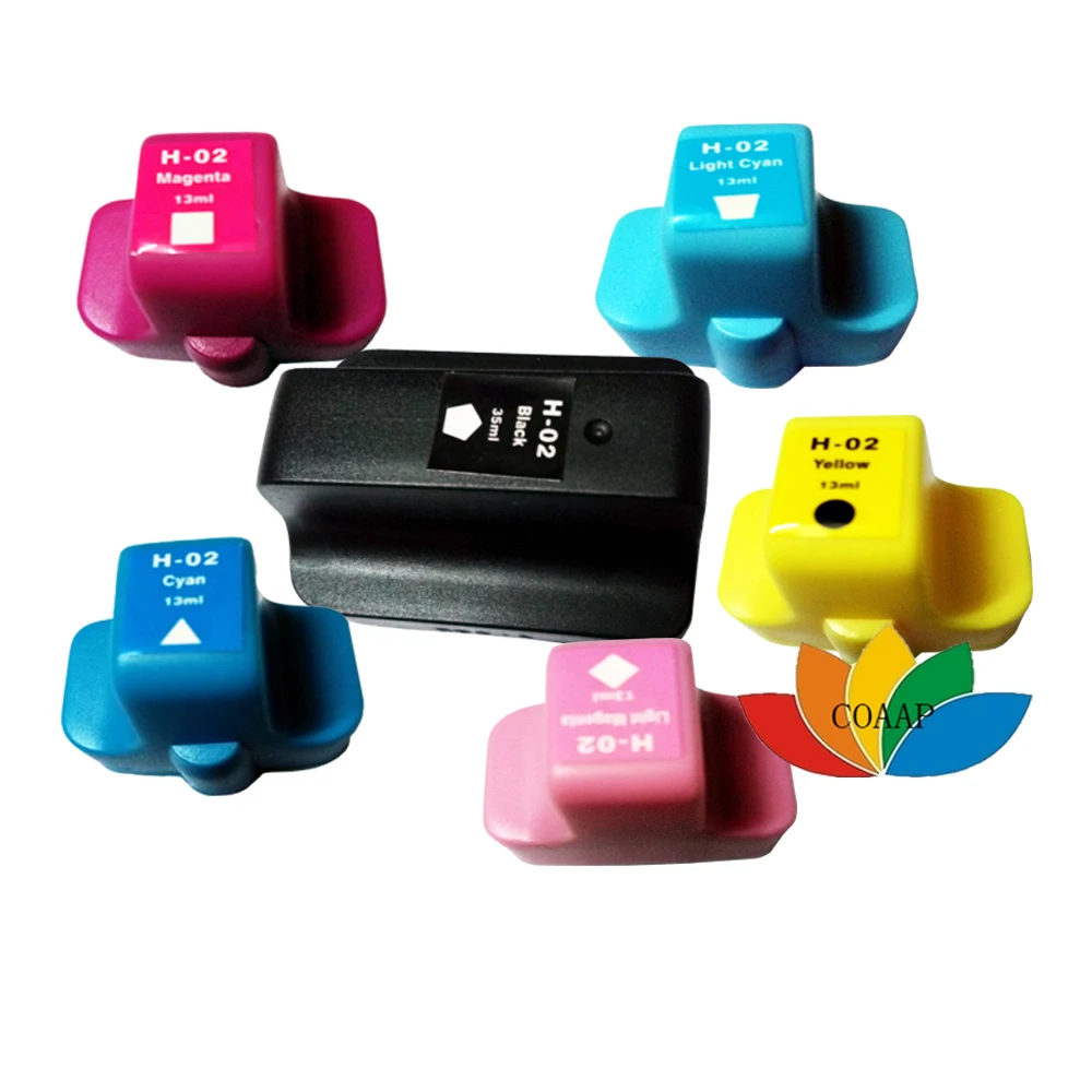 6PK Compatible Ink for HP 02 High-Yield Cartridge for hp02 PhotoSmart C5180 C6180 C7180 C7280 D7280 Printer