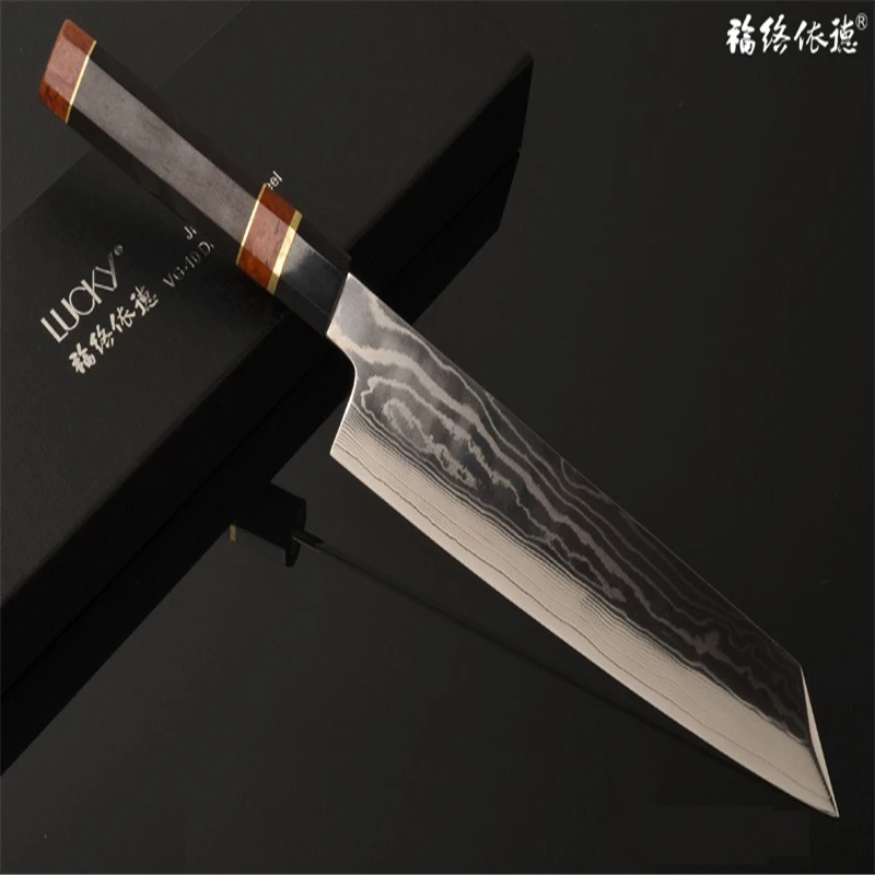 Профессиональный кухонный нож Kiritsuke японский шеф повара VG10 из дамасской стали