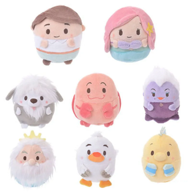 Set of 8 Kawaii милый Ufufy аромат маленькая Русалочка Ариэль плюшевая игрушка камбала Себастиан Краб Урсула принц Eric Max девочки дети игрушки подарки - Цвет: Set of 8