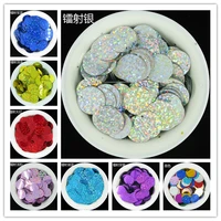 500pcs 20mm flat large round pvc laserholographic loose sequins paillette sewing for wedding craft cloth cap home decoration