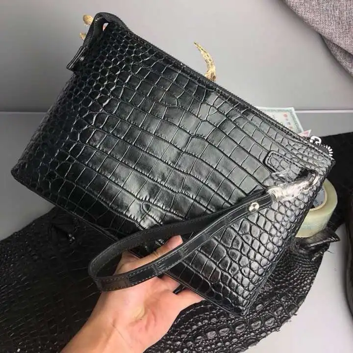 Натуральная кожа аллигатора Мужской кошелек из крокодиловой кожи кошелек и бумажник большой размер крокодиловая кожа мужской клатч кошелек
