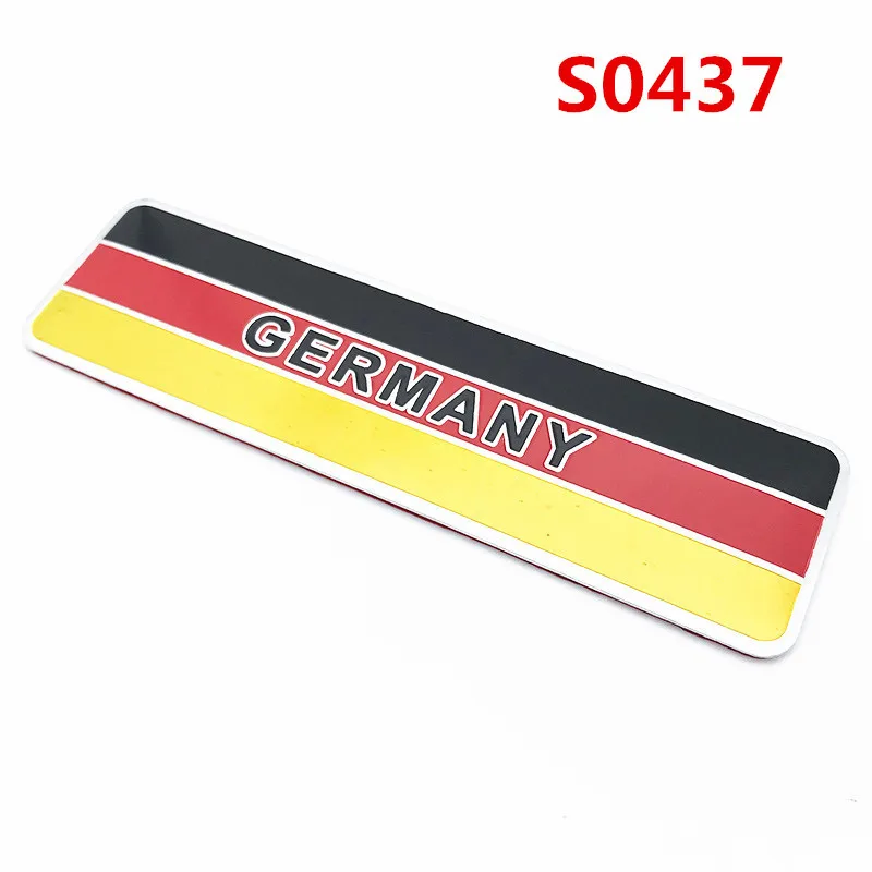 Germany Алюминиевая Автомобильная наклейка UK, USA, ITALY, GERMAN, GREECE, TURKEY, эмблема, логотип национального флага, аксессуары для украшения мотоциклов - Цвет: Germany