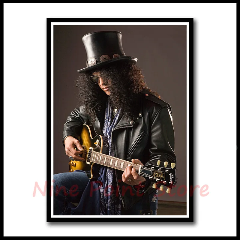 Рок-группа guns N' Roses белая бумага с покрытием плакат рокеры декоративная живопись плакаты настенные стикеры бескаркасные - Цвет: Тёмно-синий